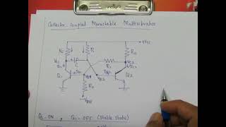 Collector coupled monostable multivibrator [upl. by Aenel]