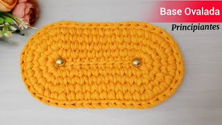 BASE Ovalada TEJIDA a CROCHET paso a paso PRINCIPIANTES [upl. by Past]