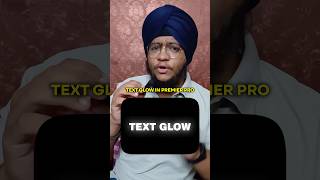 How To Add Text Glow Effect In Premier Pro  videoediting premierepro [upl. by Engapmahc]