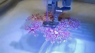 Embroidery Machine Lace Making FSL Speed Version [upl. by Darrow697]