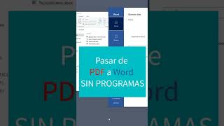 Pasar de PDF a WORD sin programas shorts [upl. by Hettie]