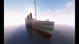 I built HMHS Britannic in Minecraft 428 blocks long [upl. by Schlenger]