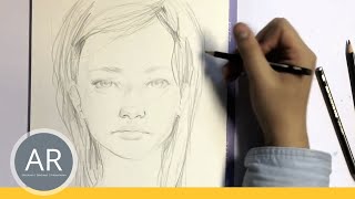 Zeichnen lernen  Portrait Zeichnen  Akademie Ruhr Tutorial [upl. by Carpenter]