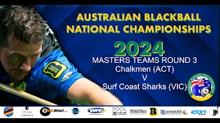 Australian Blackball National Championships 2024  Masters Round 3 Chalkmen v Surf Coast Sharks [upl. by Narual]