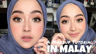 Easy Full Glam Makeup tutorial in Malay [upl. by Llenet559]