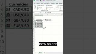 How to insert current Exchange Rates in Excel within seconds [upl. by Annavoeg]