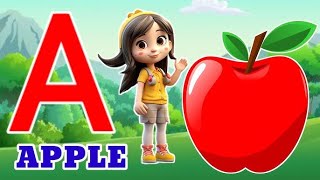 A for apple  phonics song  a for apple b for ball  abclearningsongs [upl. by Daffi]