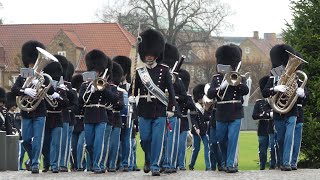 The Band of the Royal Life Guards  Changing the Guard Copenhagen 9th January 2023 [upl. by Alletneuq708]