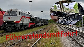 Führerstandsmitfahrt auf 218 497 von Trostberg nach Garching [upl. by Thatch]