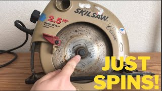 How to Change a Circular Saw Blade that Wont Lock  Tool Tip 4 [upl. by Uzzial]