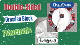 Sewing Christmas Placemats  Dresden Block Tutorial  Holiday Table Decor [upl. by Filemon]