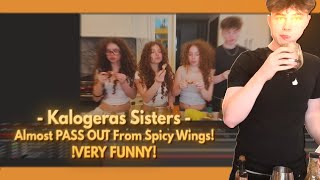 Kalogeras Sisters Almost PASS OUT From Spicy Wings 🌶️ [upl. by Yzdnil807]