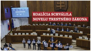 Koalícia 78 hlasmi schválila novelu Trestného zákona [upl. by Mairem]