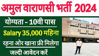 Banas Dairy  Amul Milk Factory Job Vacancy 2024  Amul Varanasi Jobs 2024  👉 New Update 2024 [upl. by Aicissej9]