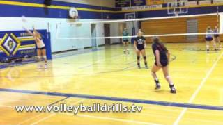 Volleyball Passing and Setting Drill Up back left right [upl. by Ennaylil]