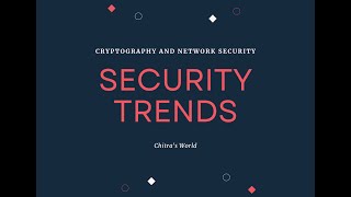 Cryptography and network security  security trends Unit 1 [upl. by Malone]