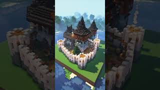 Minecraft How to build a Diorite Lake Castle shorts [upl. by Amme]