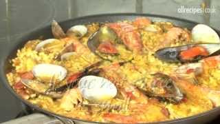 Paella recipe  How to make paella  Seafood paella [upl. by Studner]