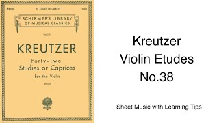 Kreutzer 42 Violin Studies No38 [upl. by Leandro]