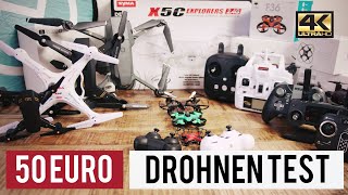 TOP 5 BESTE DROHNEN UNTER 50 EURO ► Der Billig Drohnen Test [upl. by Eeldarb541]