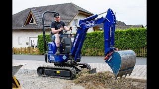 Vermietung Minibagger  Hitachi ZX 10 U2 bei Pflasterbettung [upl. by Atiuqiram517]