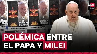 Papa Francisco zanja polémica con el presidente argentino Milei [upl. by Eilra815]