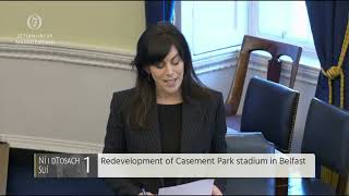 Redevelopment of Casement Park Stadium in Belfast Seanad Commencement Matter 270224 [upl. by Hayarahs194]