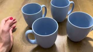 Corelle Livingware 11 Oz Light Blue Stoneware Mug Review [upl. by Jecho]