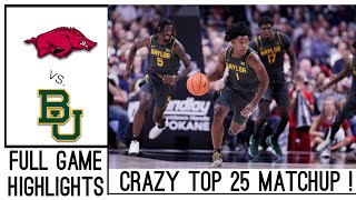 16 Arkansas vs 8 Baylor Basketball Full Game Highlights 1192024 [upl. by Neiman]