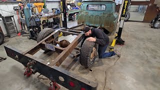 1965 Chevy C30 panhard bar shocks and bag mounts done [upl. by Bren]