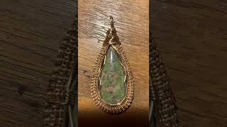 Unakite Jasper Pendant art love crystals pendant jewelry jewelrydesign jewelrymaking [upl. by Aikemet]