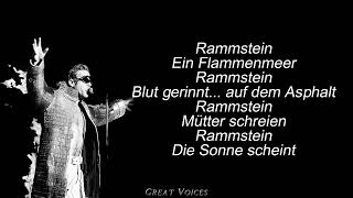 Rammstein  RAMMSTEIN Isolated Vocals  Lyrics [upl. by Ydnec]