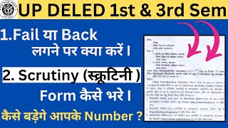 Scrutiny Form कैसे भरे BackFail Students Result  Scrutiny में कितने नंबर बढ़ सकते हैं  result [upl. by Krenek857]