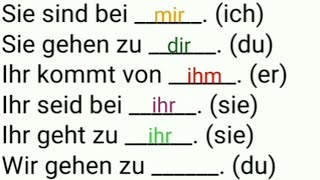 A1 A2 B1 German lessons deutsch german grammatik [upl. by Brande]