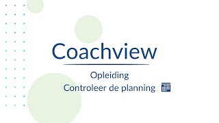 Opleiding controleer de planning [upl. by Zildjian]