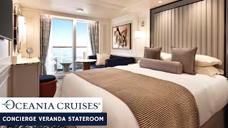 Oceania Riviera  Concierge Veranda Stateroom  Full Walkthrough Tour amp Review  4K [upl. by Hughmanick]