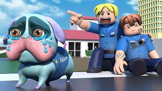 ROBLOX Brookhaven 🏡RP Poor Police Dog Sad Story  Roblox Jack [upl. by Scarface]