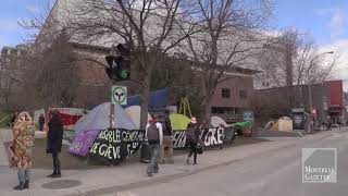 CEGEP Vieux Montreal tent city protest [upl. by Eirrol]