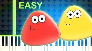 POU COLOR TAP SONG  EASY Piano Tutorial [upl. by Hercules]