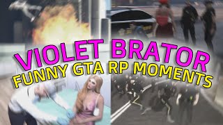 VIOLET BRATOR FUNNY GTA RP MOMENTS [upl. by Mehs]