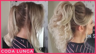 CODA ALTA PERFETTA SUI CAPELLI CORTI E SOTTILI TUTORIAL [upl. by Aiza]