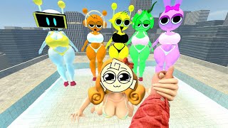 NEW SPRUNKI FAMILY POOL PARTY MISS TREE amp MISS SUN amp MISS FUN COMPUTER In Garrys Mod Incredibox [upl. by Jephum]