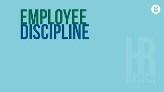 HR Basics Employee Discipline [upl. by Atilem113]