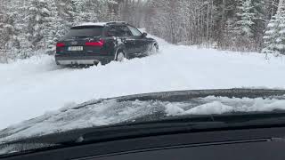 Audi A6 C6 30 TDI Allroad Quattro amp Audi A6 C7 30 TDI Allroad Playing in snow Watch till the end [upl. by Nemsaj]