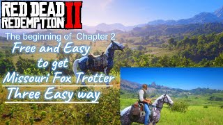 HORSE MISSOURI FOX TROTTER THREE EASY WAY TO GET MISSOURI FOX TROTTER RED DEAD REDEMPTION2 [upl. by Vanhook]