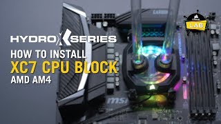 How To Install XC7 RGB CPU Water Block AMD AM4  CORSAIR Hydro X Series [upl. by Yerffe]