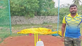 Square Drive Cricket Academy  Imaginary Batsman Set Up for Fast Bowling Drills  Tamil [upl. by Ynnattirb156]