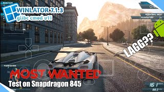 Need For Speed MOST WANTED 2012 on Android  test on Snap 845  Winlator 173 glibc  cmod v11 [upl. by Berke]