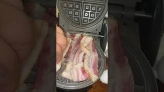 Cooking bacon in a waffle maker [upl. by Ellednahc]