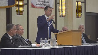 US Transportation Secretary Pete Buttigieg meets with with Pa machinists union [upl. by Sara-Ann]